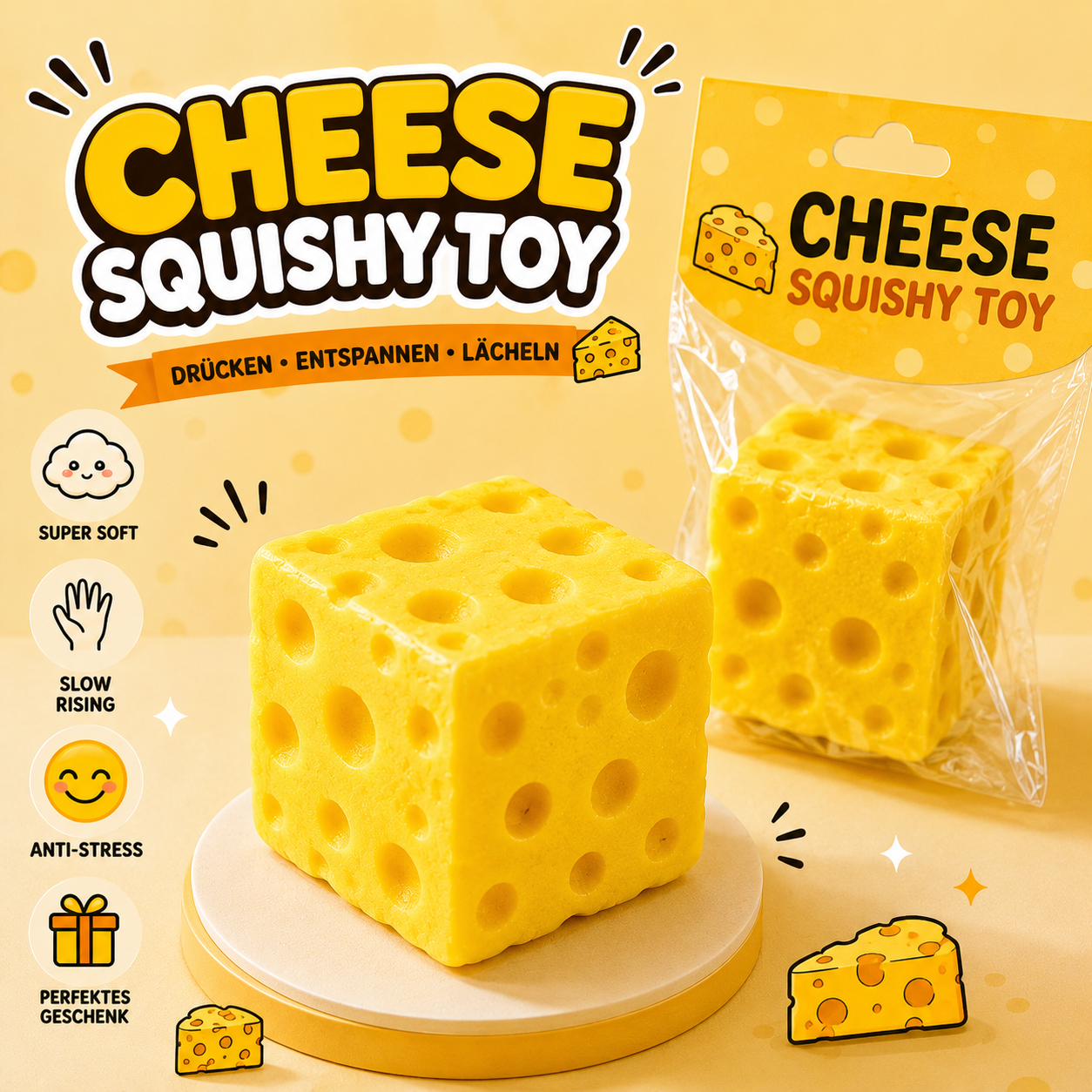 CHEESE Squishy – Das virale CHEESE-Squishy 🦆