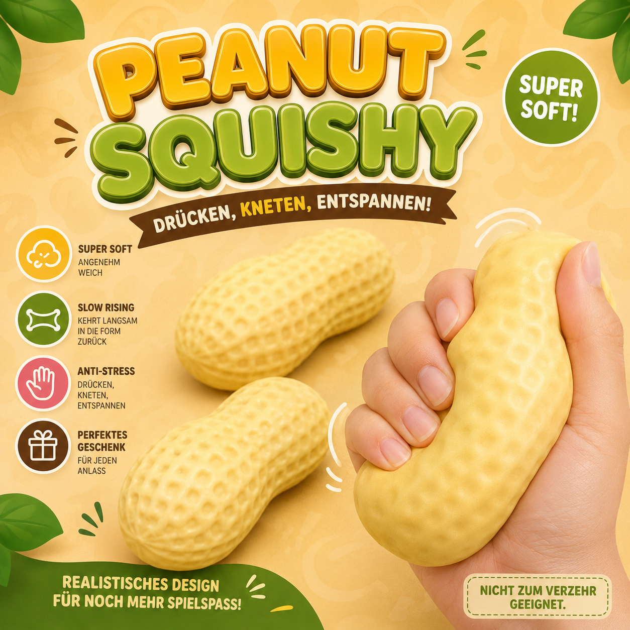 Peanut Squishy 🍓🥐🍩🍉