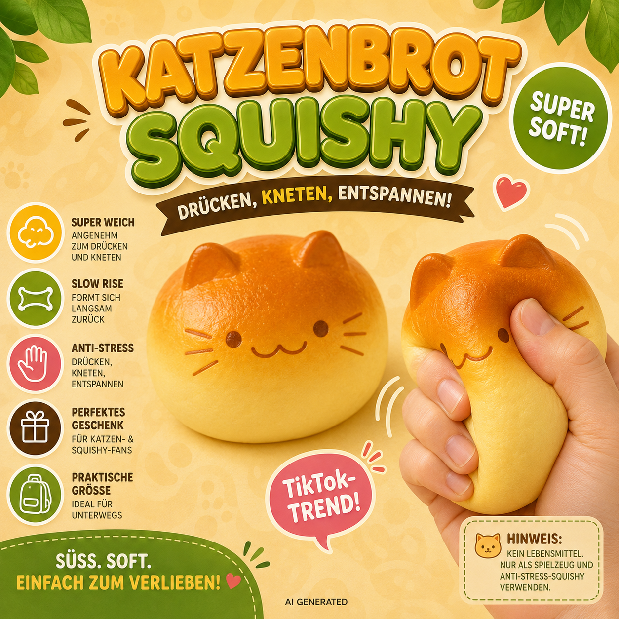 Squishy au beurre – Squishy au beurre à pétrir 🐸